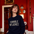 Made-in-England "Terrible Influence" Embroidered Jumper