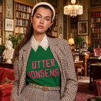 Made-in-England "Utter Nonsense" Embroidered Jumper