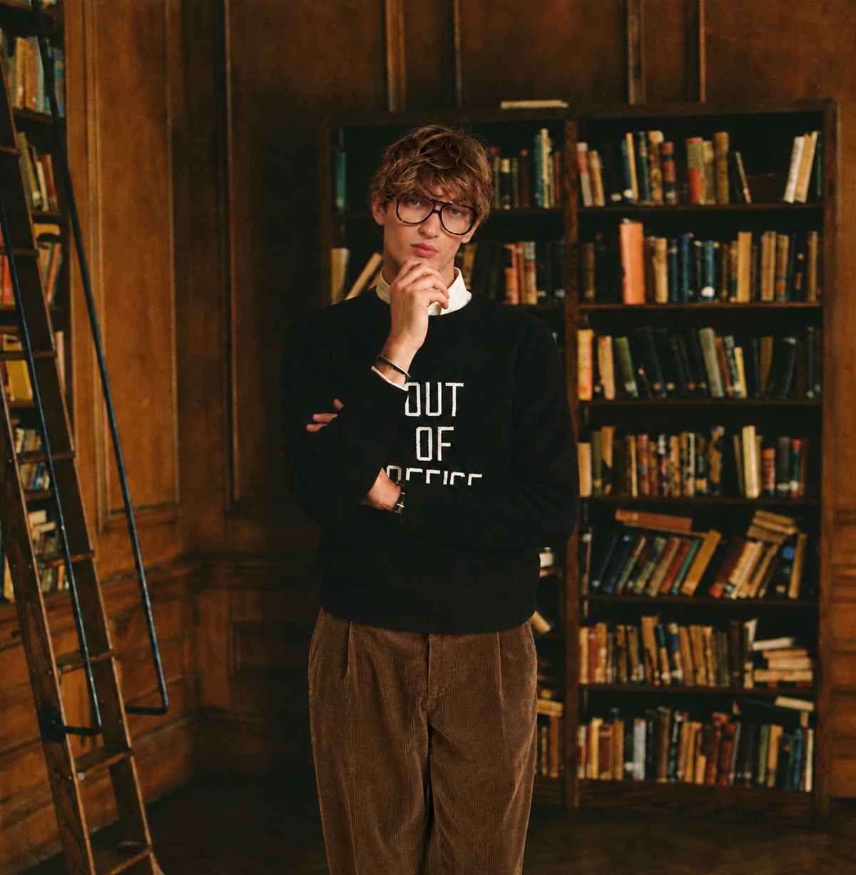 Made-in-England "Out of Office" Embroidered Jumper