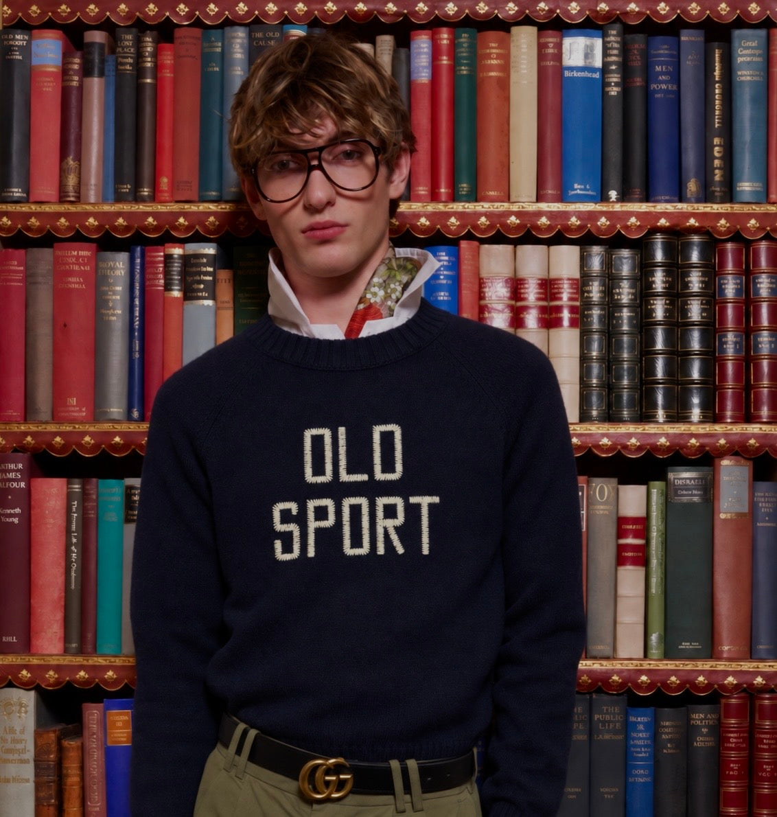 Made-in-England "Old Sport" Embroidered Jumper