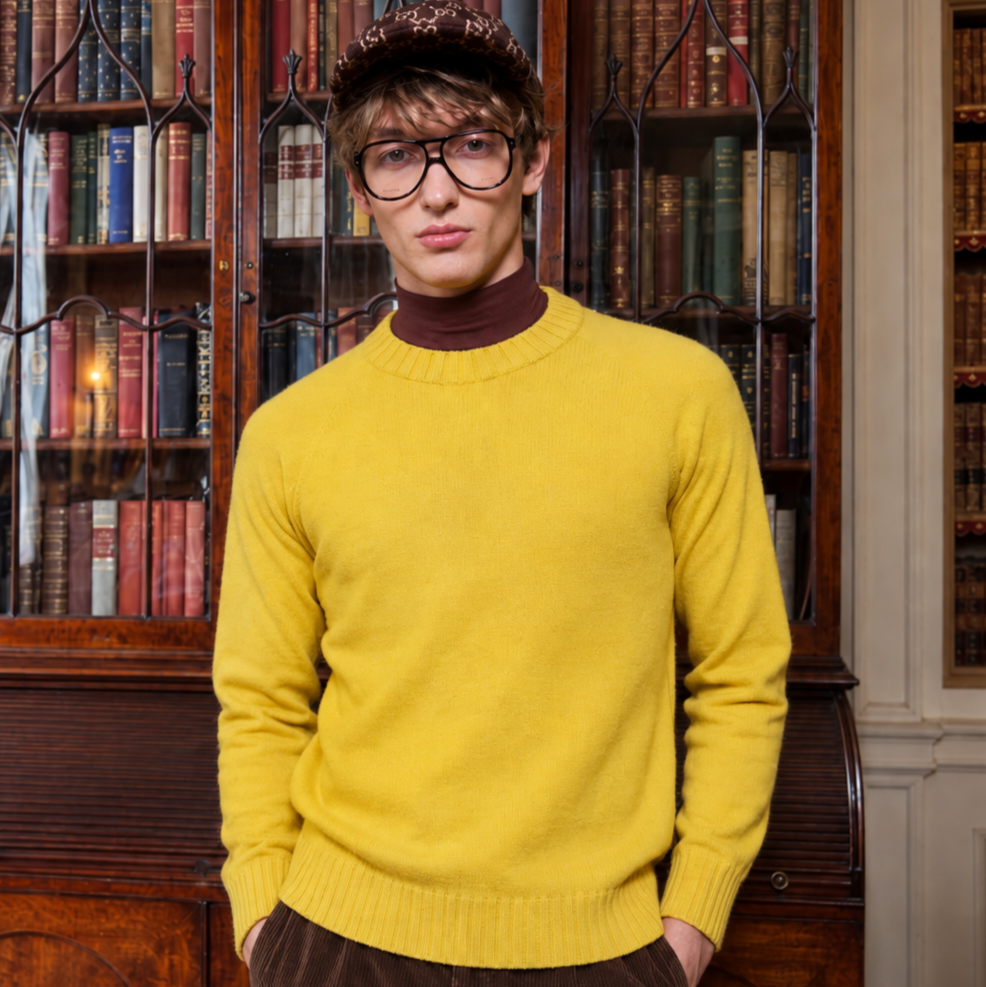 Made In England "Yellow" Lambswool Jumper
