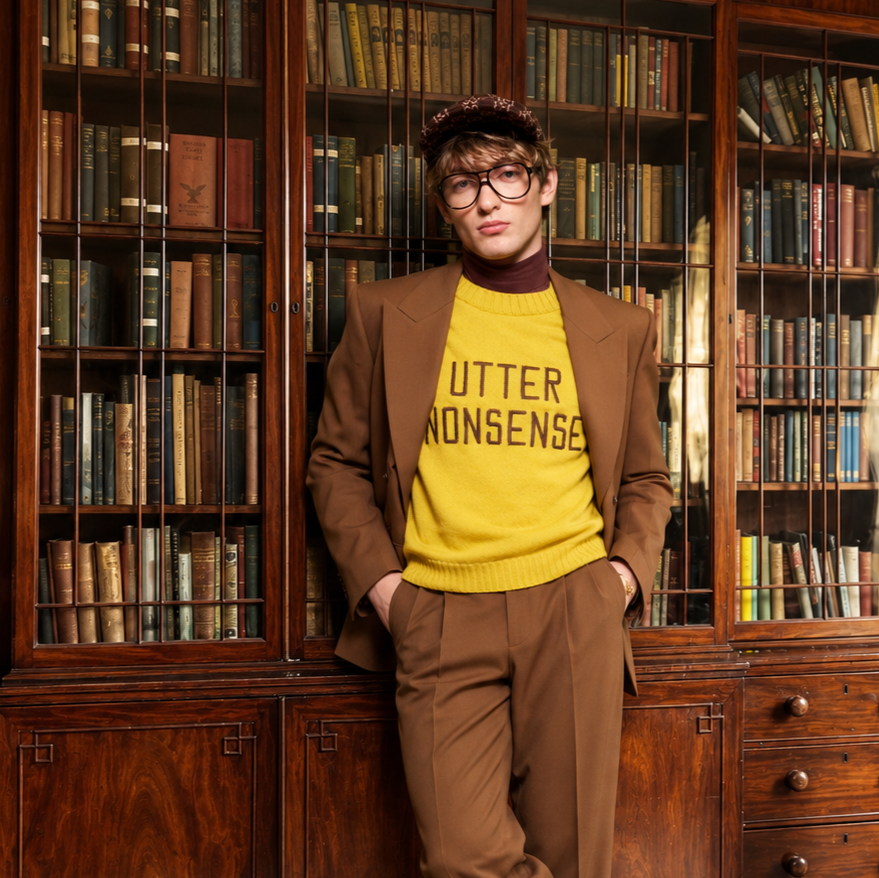Made-in-England "Utter Nonsense" Embroidered Jumper