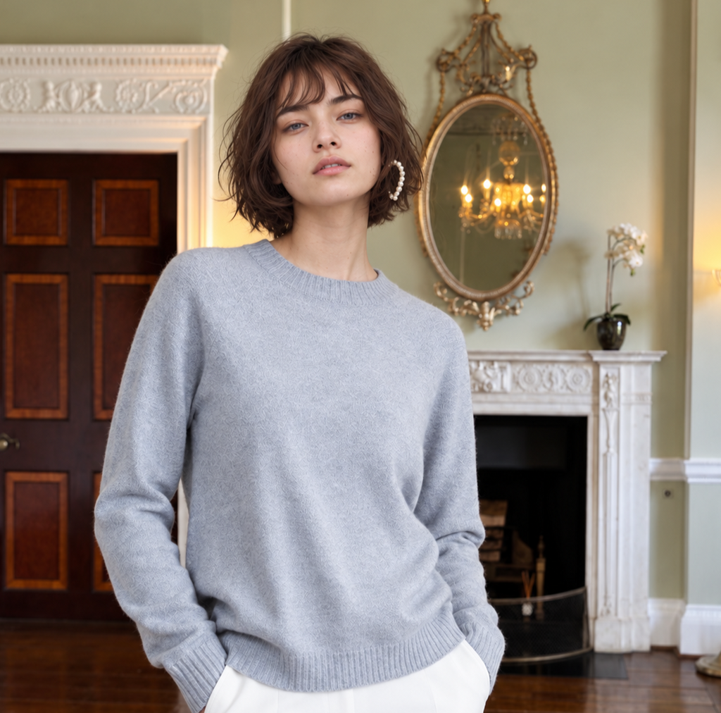 Made In England "Grey" Lambswool Jumper