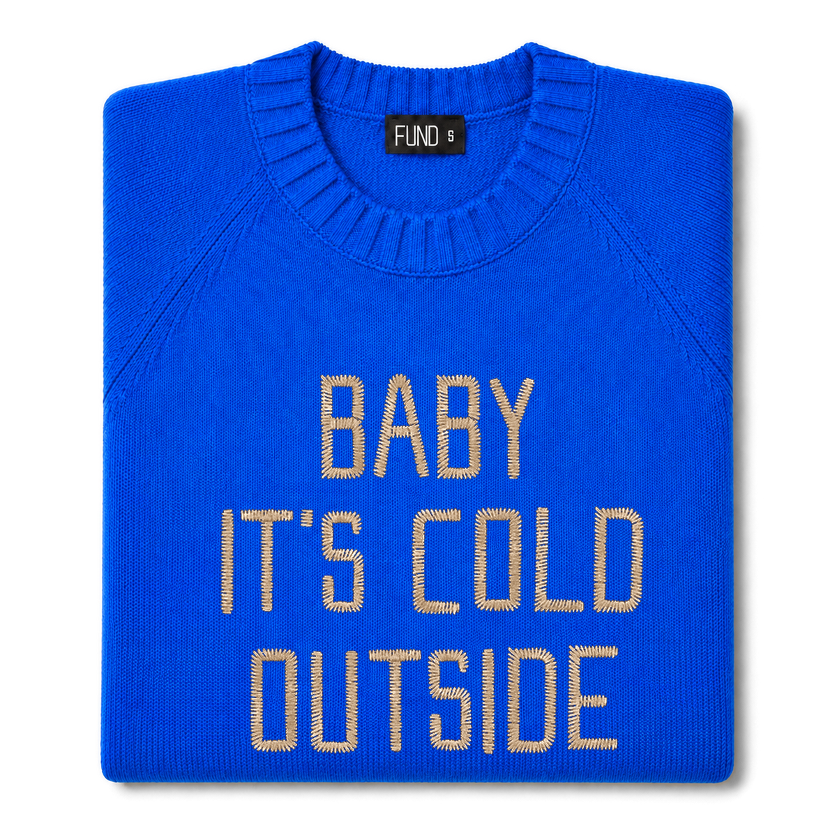 baby-its-cold-outside-embroidered-jumper-bright-blue-gold-archive-edit folded
