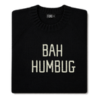 Made-in-England "Bah Humbug" Embroidered Jumper Black/Ivory Archive Edit