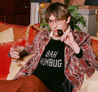 Made-in-England "Bah Humbug" Embroidered Christmas Jumper