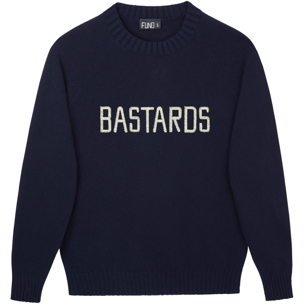 Made-in-England "Bastards" Embroidered Jumper