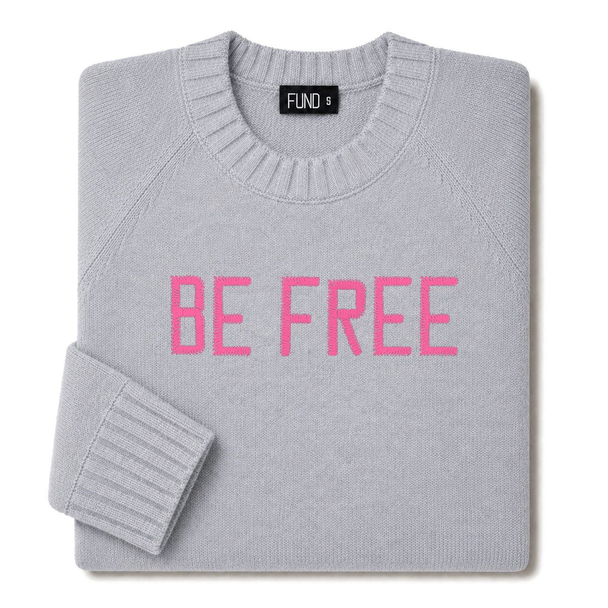 be-free-embroidered-jumper-grey-bright-pink-archive-edit folded