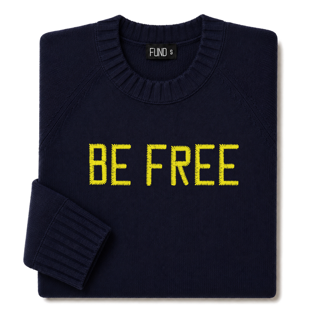 be-free-embroidered-jumper-navy-yellow-archive-edit folded