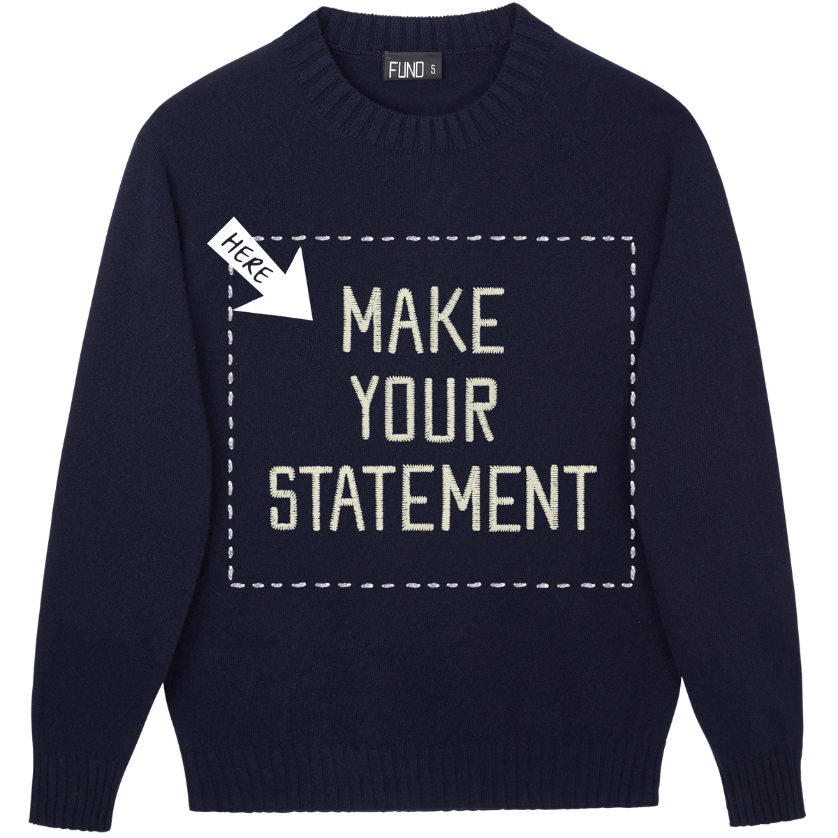 Made In England "Momento" Fully Bespoke Embroidered Jumper