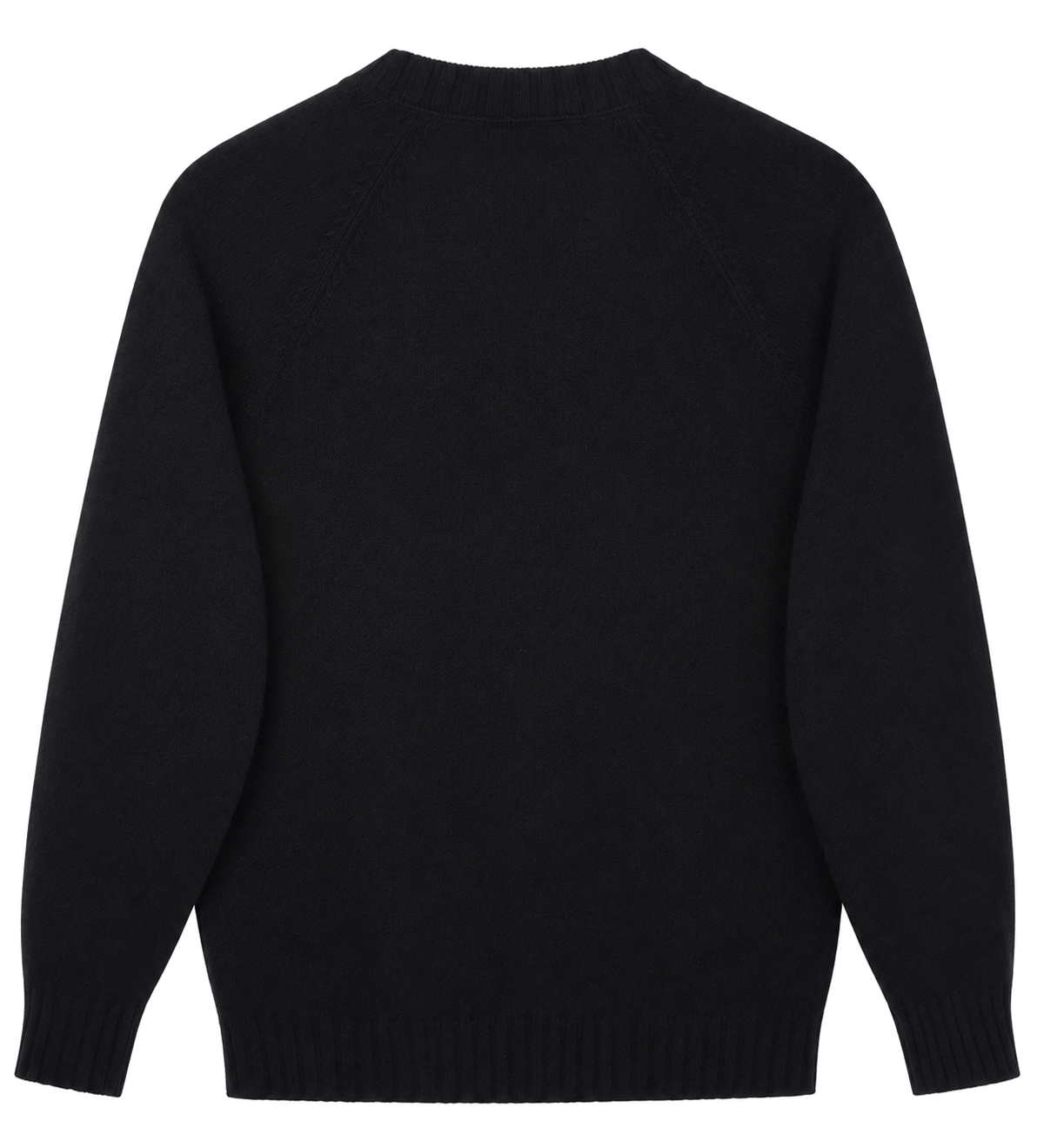 Made-in-England "Joy!" Embroidered Jumper in Black, back