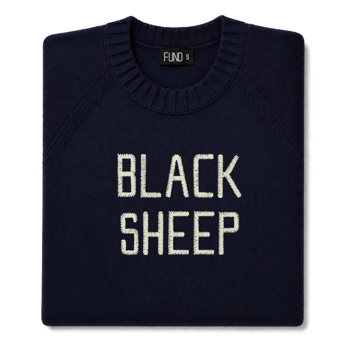 Made-in-England "Black Sheep" Embroidered Jumper