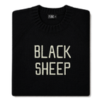 Made-in-England "Black Sheep" Embroidered Jumper Black/Ivory Archive Edit