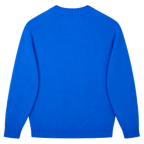 Made-in-England "Apres Ski" Embroidered Jumper Bright Blue/Ivory Archive Edit