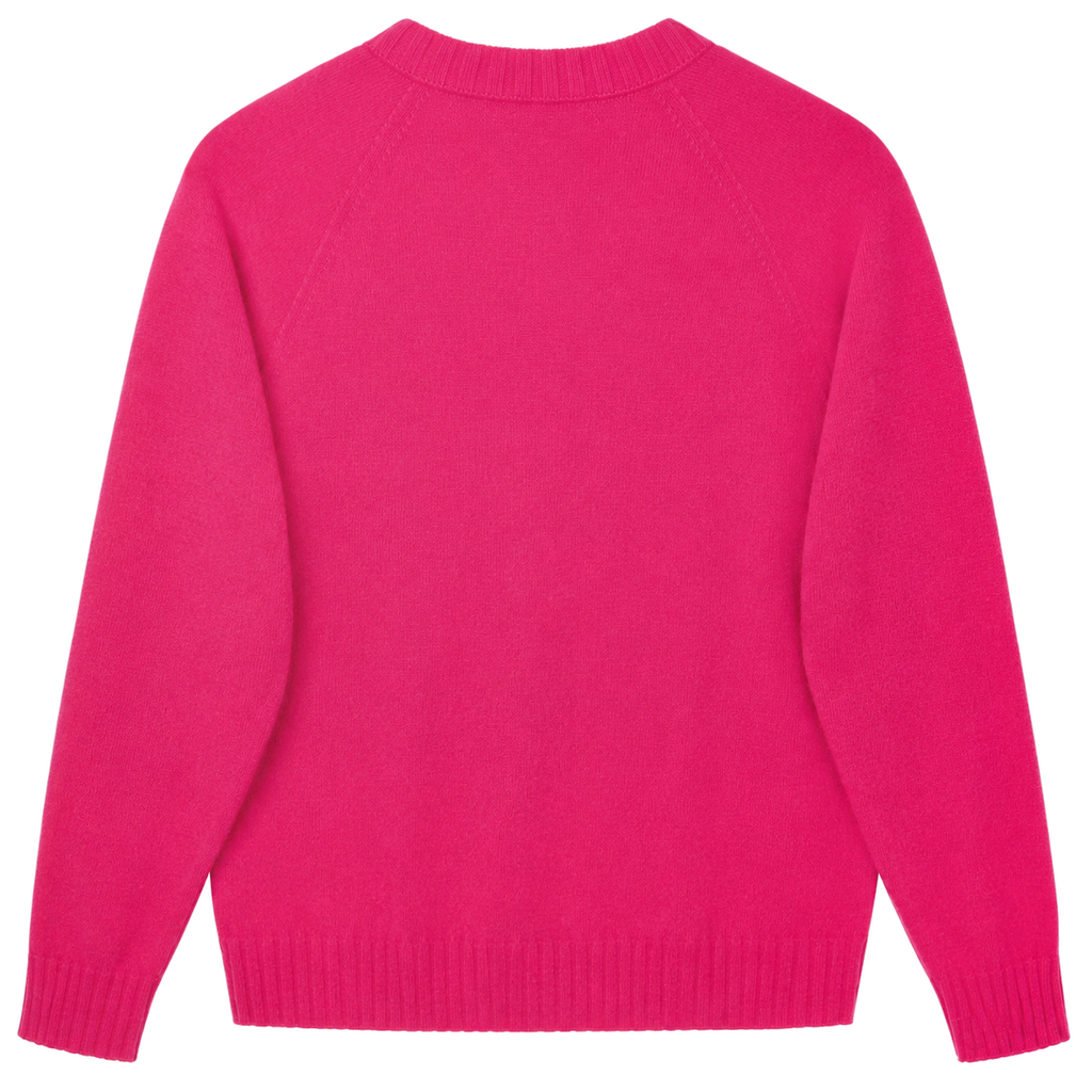 Made-in-England "Utter Nonsense" Embroidered Jumper Bright Pink/Green Archive Edit
