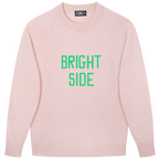 Made-in-England "Bright Side" Embroidered Jumper Pale Pink/Green Archive Edit in Pale Pink