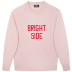 Made-in-England "Bright Side" Embroidered Jumper Pale Pink/Red Archive Edit in Pale Pink
