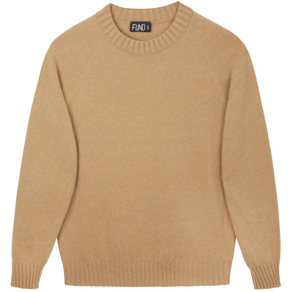 Made In England "Camel" Lambswool Jumper