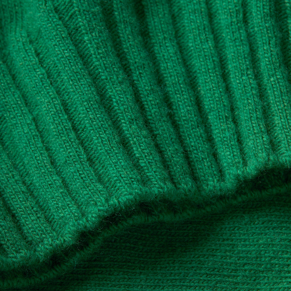 Made-in-England "Utter Nonsense" Embroidered Jumper Green/Red Archive Edit