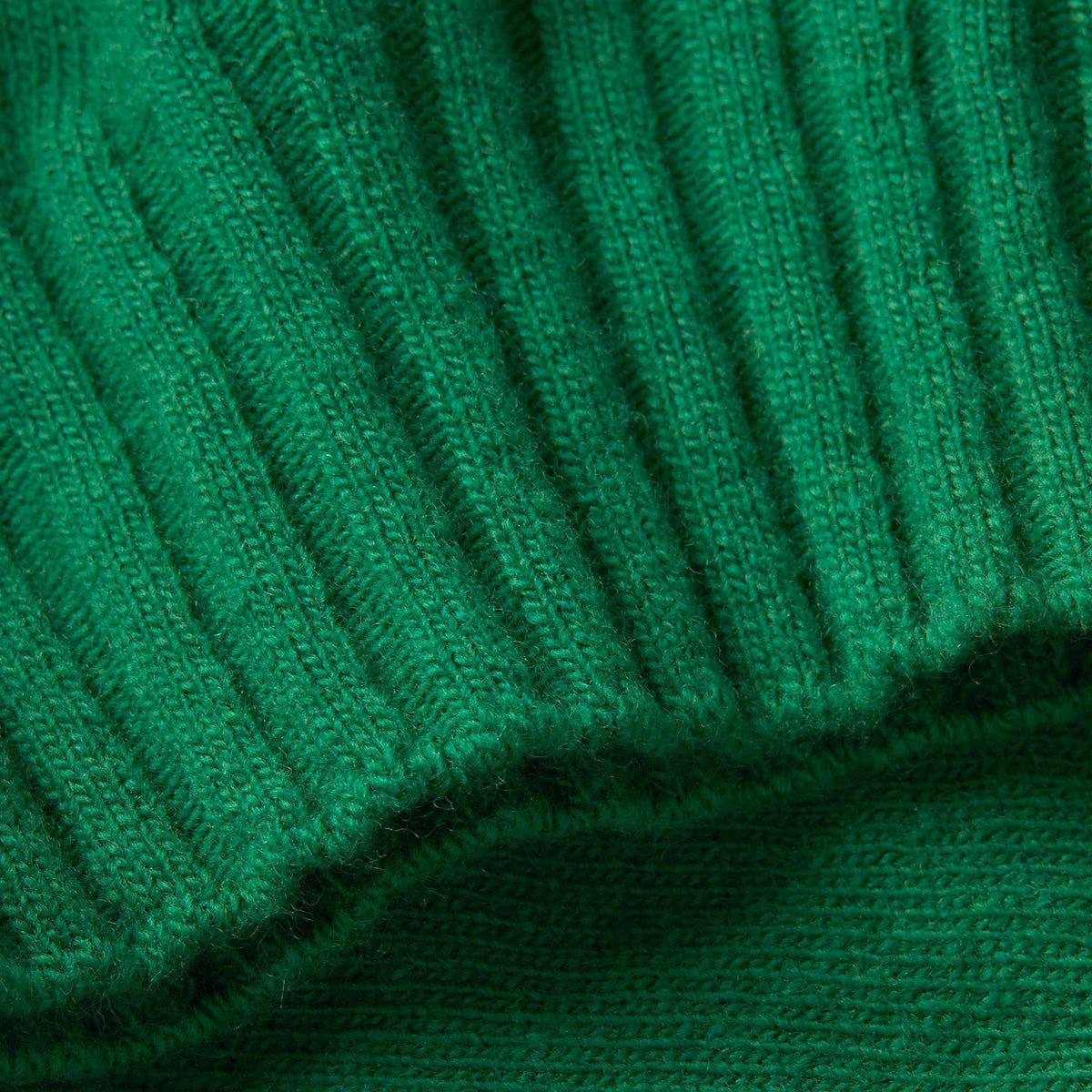 Made-in-England "Utter Nonsense" Embroidered Jumper LIMITED EDITION, Green yarn close up