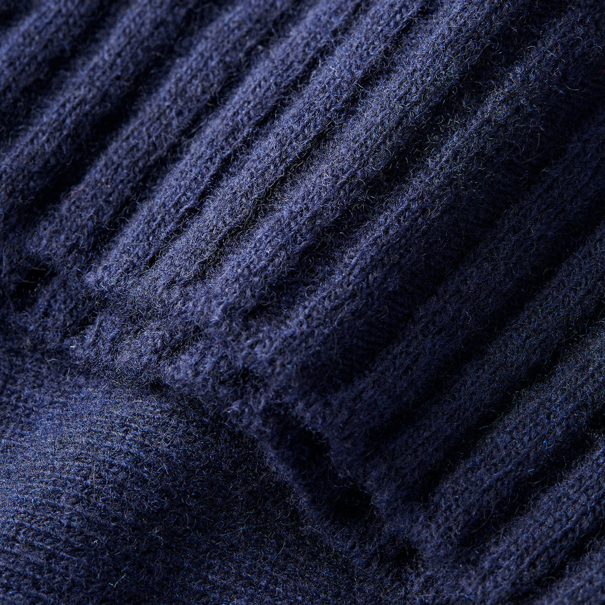 Made In England "Name And Date Milestone" Bespoke Embroidered Jumper, Navy yarn close up
