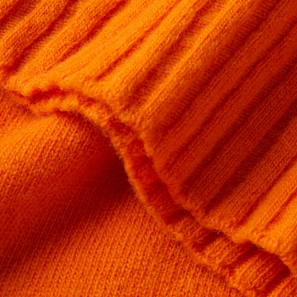 Made-in-England "Utter Nonsense" Embroidered Jumper Orange/Navy Archive Edit