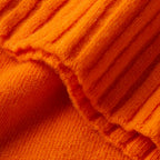 Made-in-England "Utter Nonsense" Embroidered Jumper Orange/Navy Archive Edit