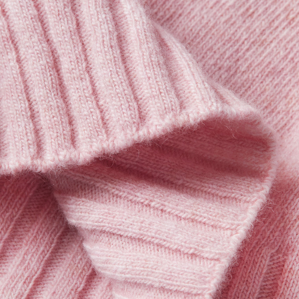 Made-in-England "Rebel" Embroidered Jumper Pale Pink/Red Archive Edit