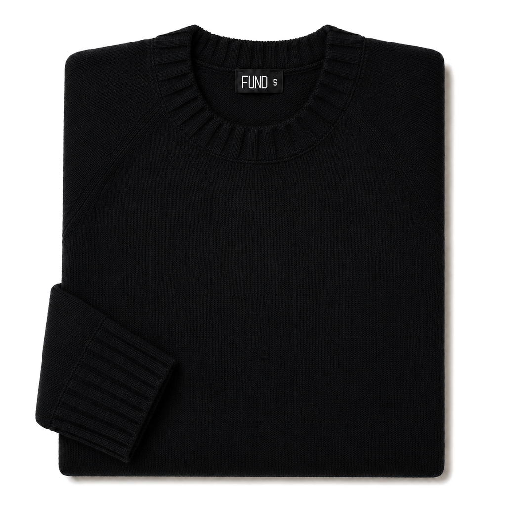 Made In England "Black" Lambswool Jumper