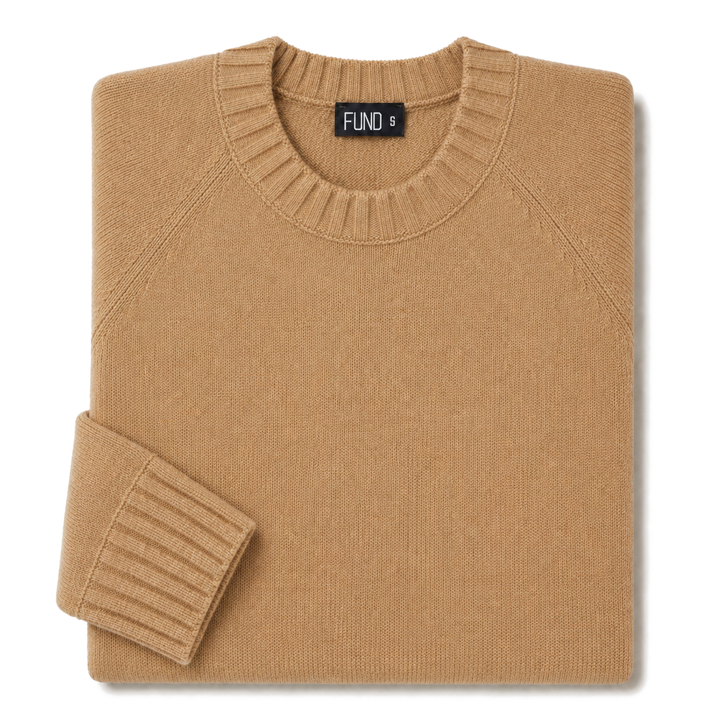 Made In England "Camel" Lambswool Jumper