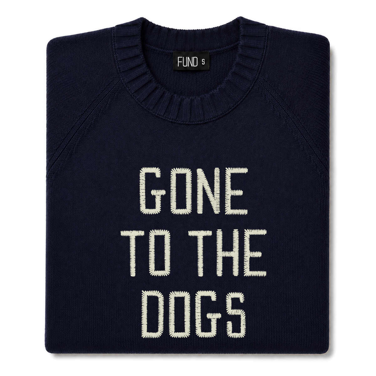Made-in-England "Gone to the Dogs" Embroidered Jumper