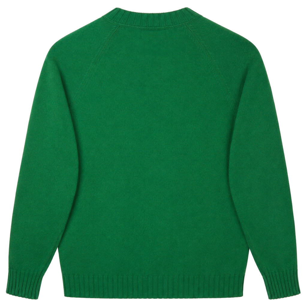 Made-in-England "Utter Nonsense" Embroidered Jumper Green/Red Archive Edit