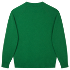 Made-in-England "Utter Nonsense" Embroidered Jumper Green/Red Archive Edit