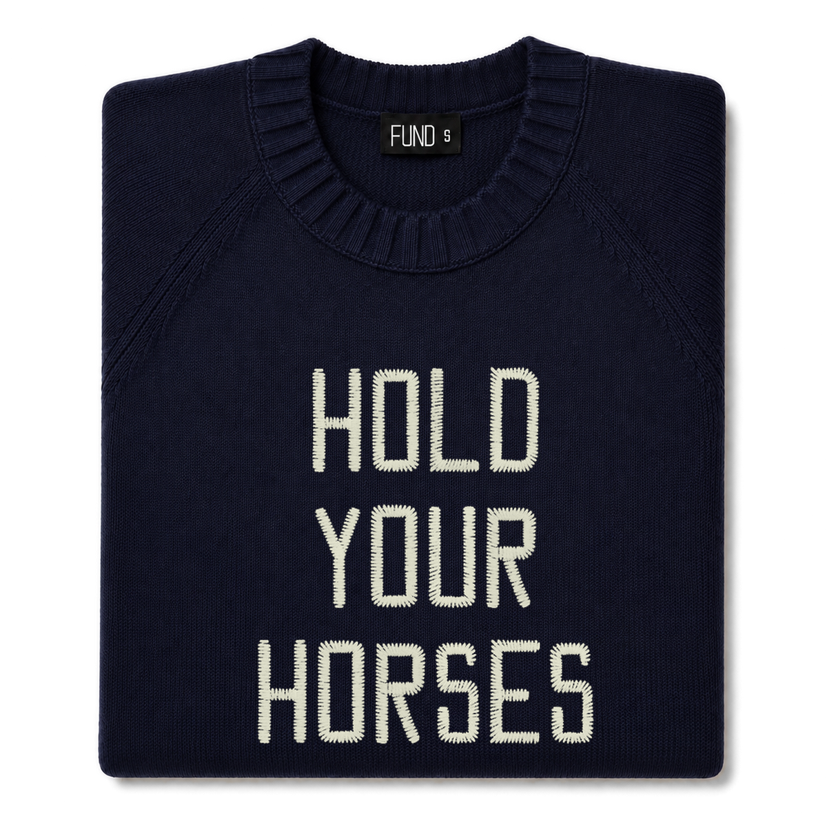 Made-in-England "Hold Your Horses" Embroidered Jumper