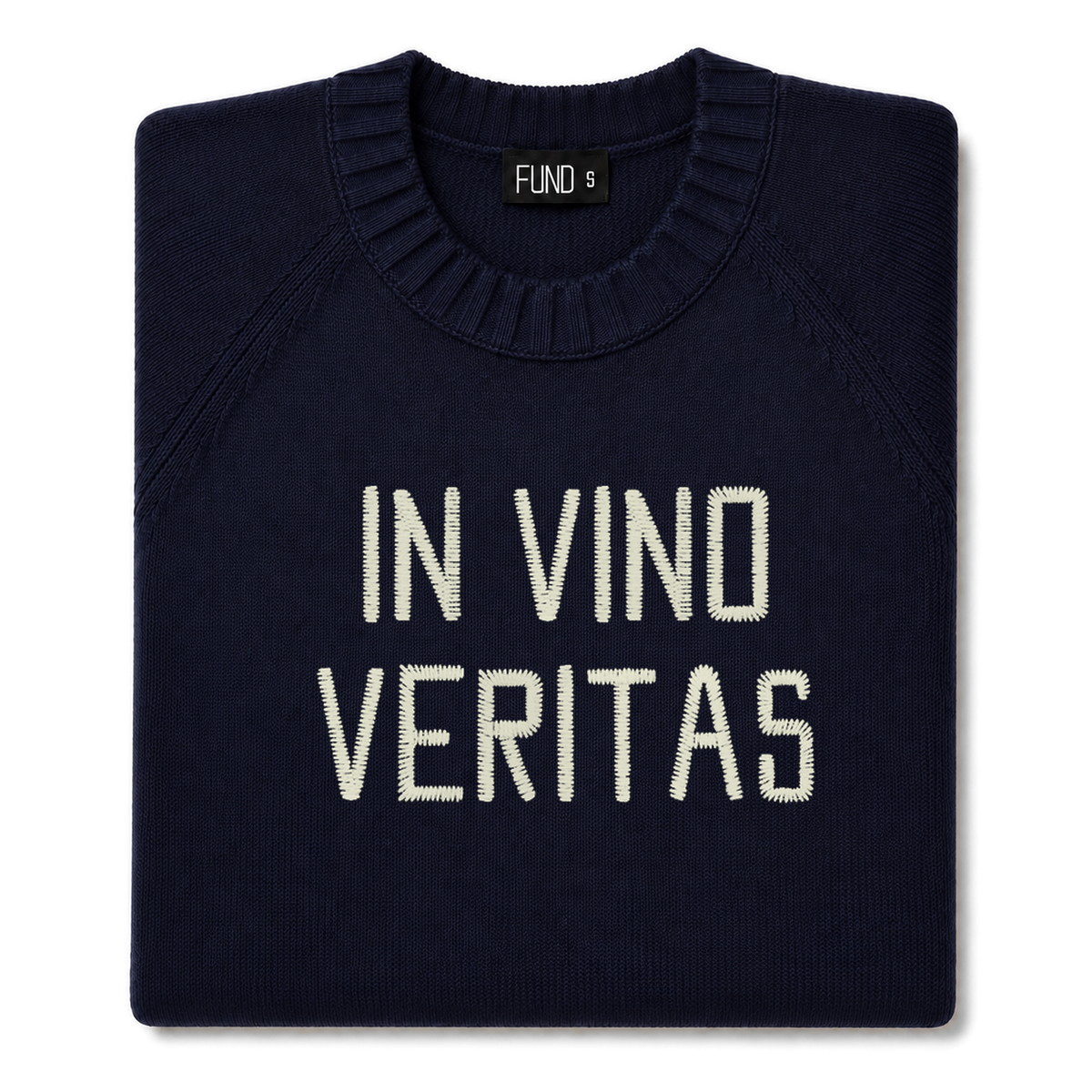 Made-in-England "In Vino Veritas" Embroidered Jumper