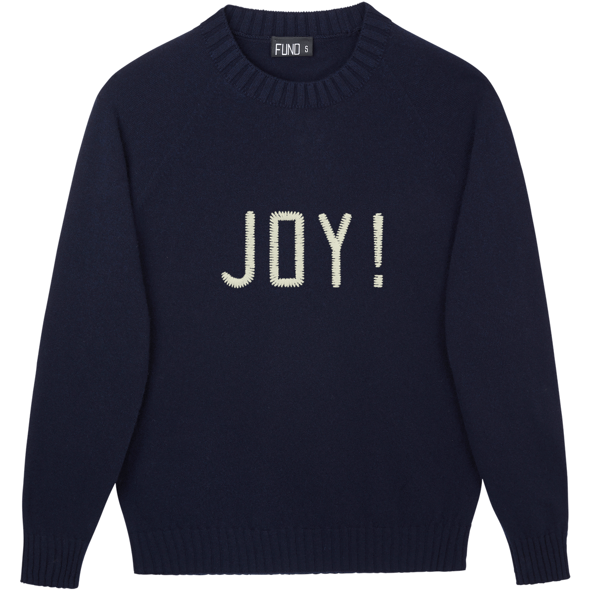 Made-in-England "Joy!" Embroidered Jumper
