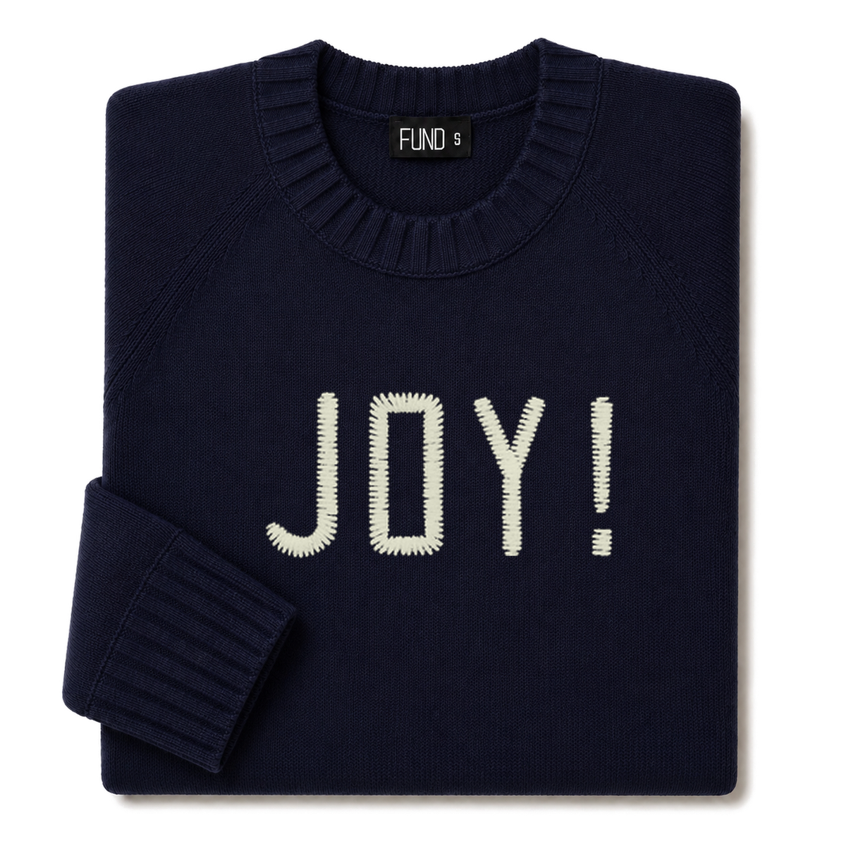 Made-in-England "Joy!" Embroidered Jumper