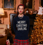 Made-in-England "Merry Christmas Darling" Embroidered Jumper