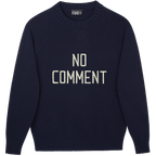 Made-in-England "No Comment" Embroidered Jumper