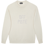 Made-in-England "Off Piste" Embroidered Jumper Ivory/Silver Archive Edit in Ivory