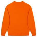 Made-in-England "Utter Nonsense" Embroidered Jumper Orange/Navy Archive Edit