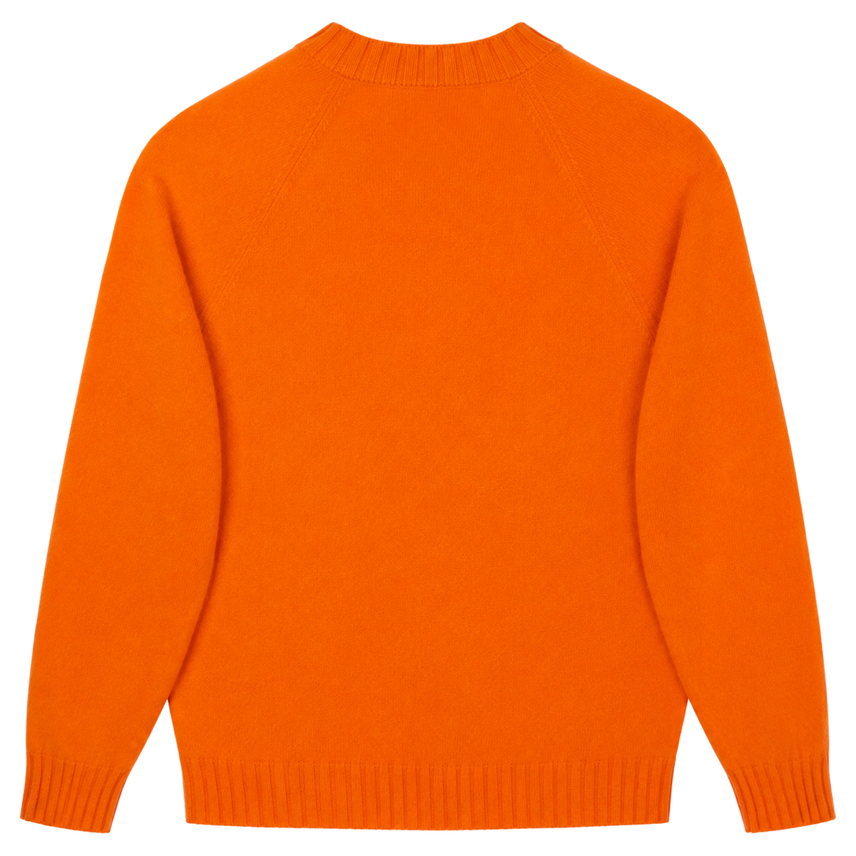 Made-in-England "Utter Nonsense" Embroidered Jumper Orange/Navy Archive Edit