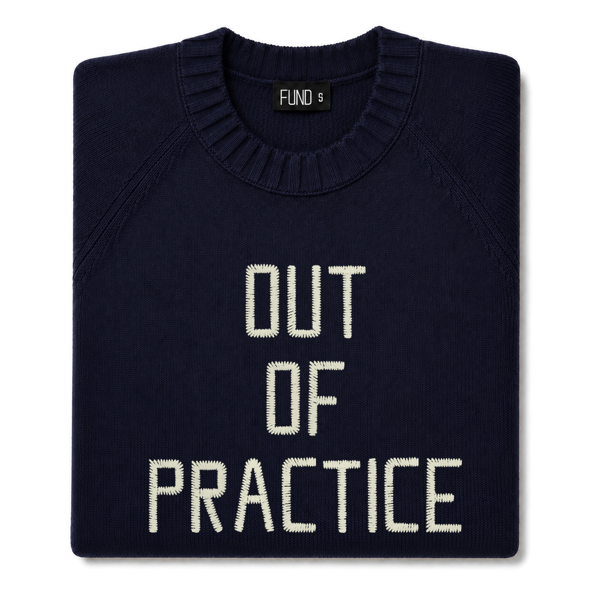 Made-in-England "Out of Practice" Embroidered Jumper