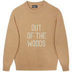 Made-in-England "Out of the Woods" Embroidered Jumper Camel/Ivory Archive Edit in Camel