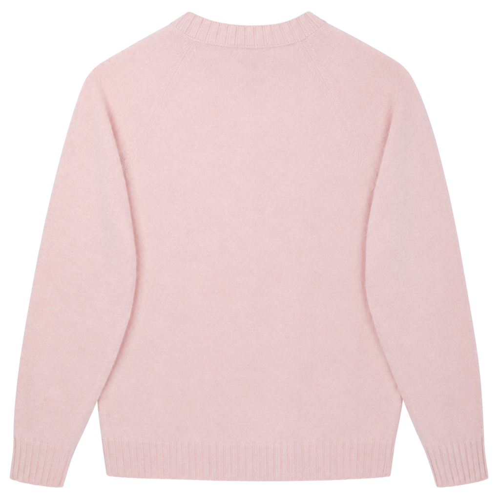 Made-in-England "Rebel" Embroidered Jumper Pale Pink/Red Archive Edit