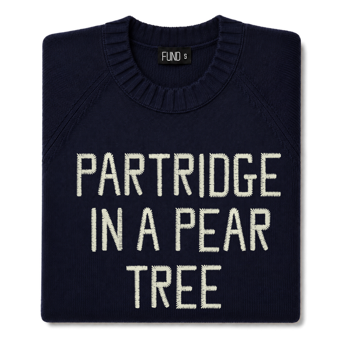 Made-in-England "A Partridge in a pear tree" Embroidered Christmas Jumper