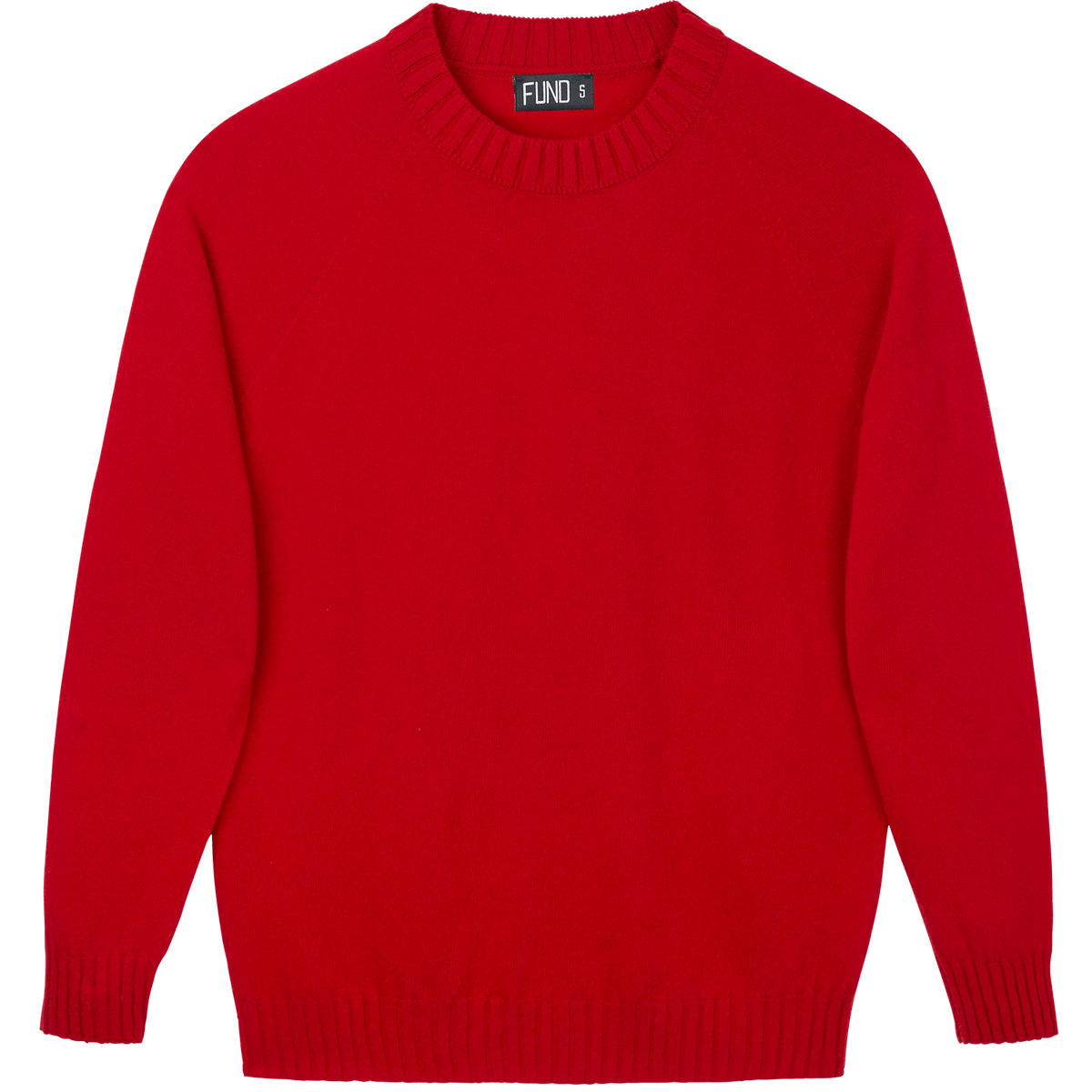 Made-in-England "Love" Embroidered Jumper in Red