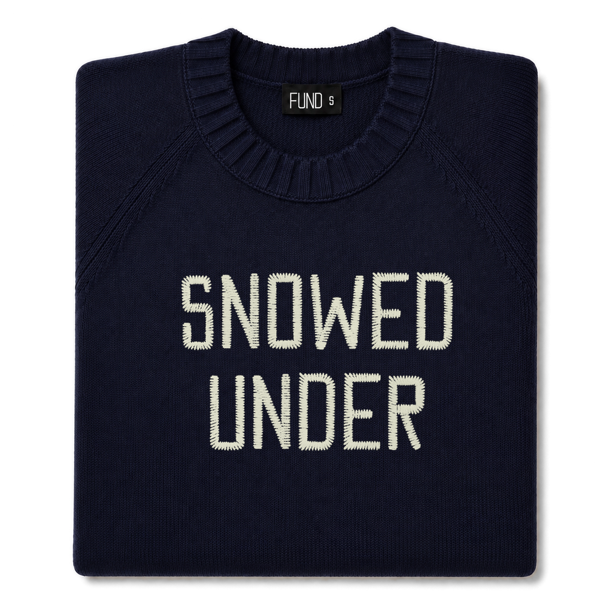 Made-in-England "Snowed Under" Embroidered Jumper