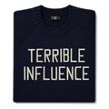 Made-in-England "Terrible Influence" Embroidered Jumper