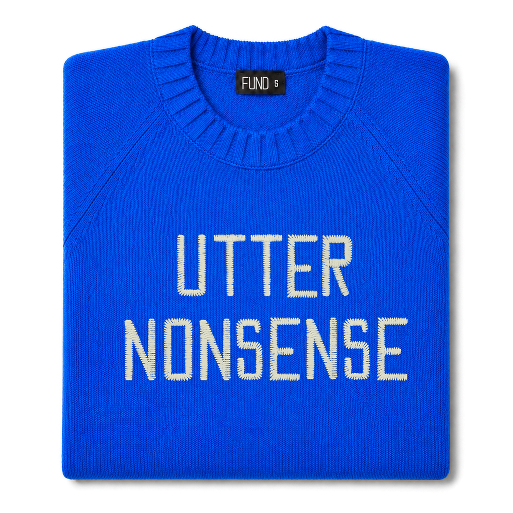 utter-nonsense-embroidered-jumper-bright-blue-ivory-archive-edit folded